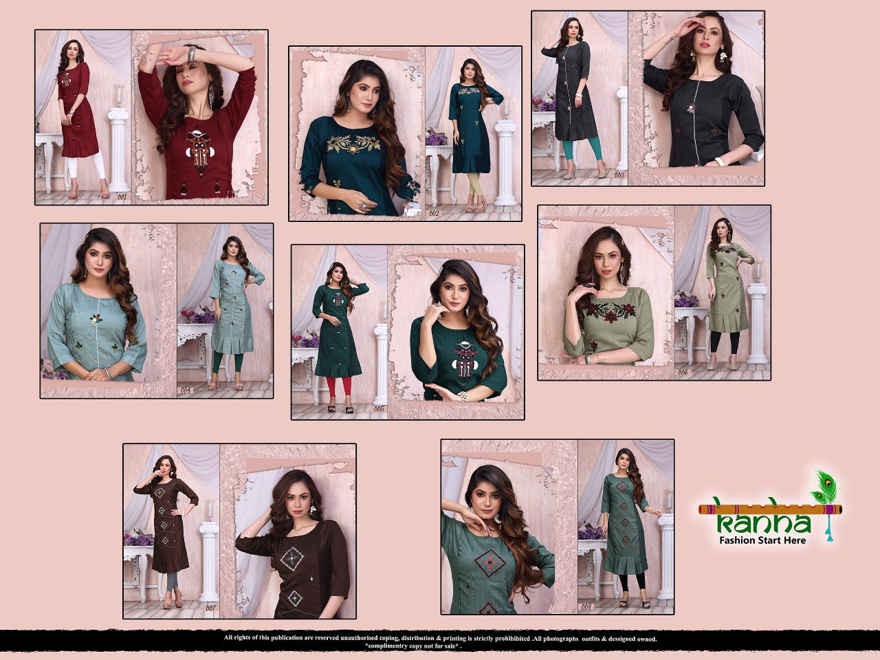 Kanha krishna Wholesale Designer Kurtis Catalog